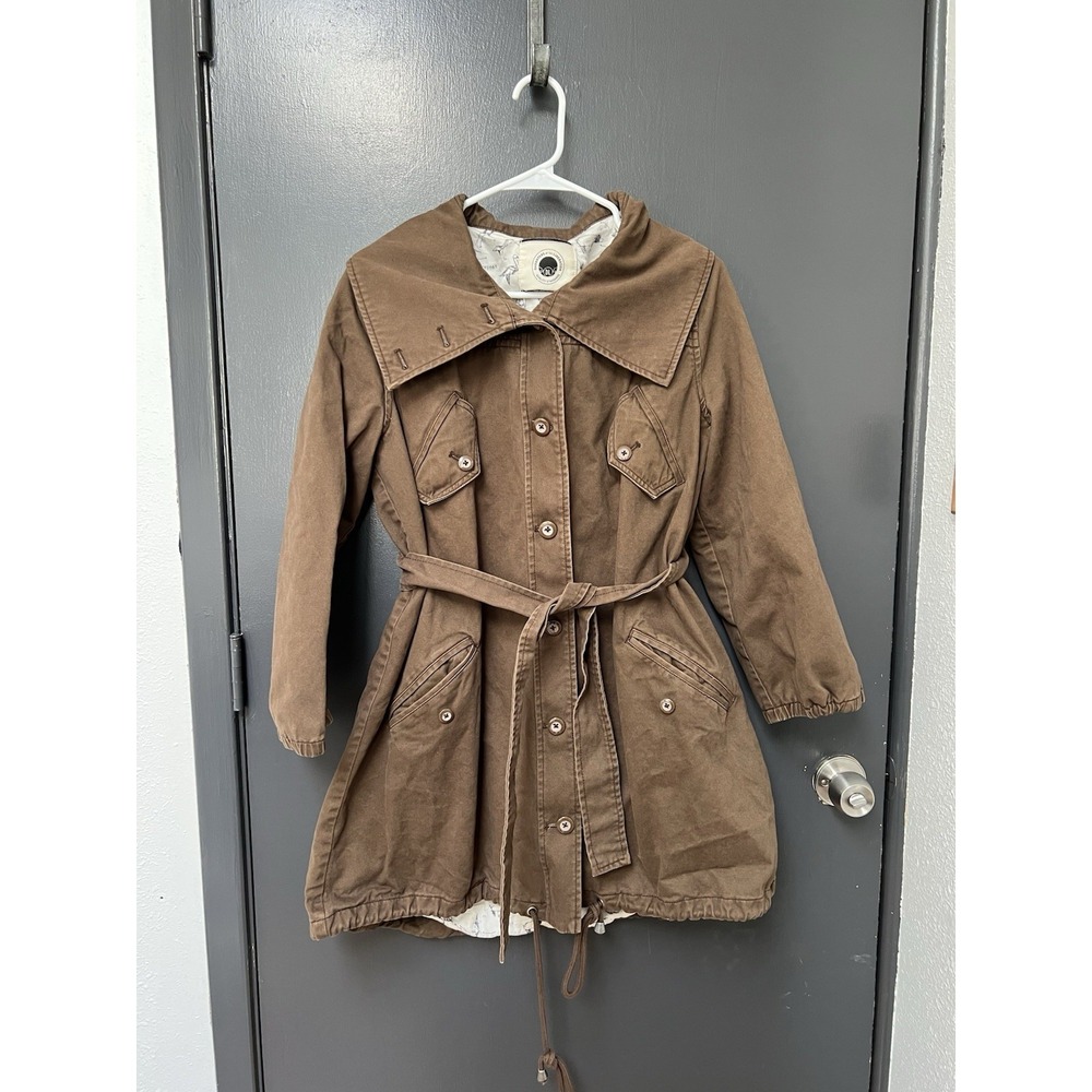 Daughters of the Liberation Anorak Trench Utility JACKET SZ M Brown Shawl